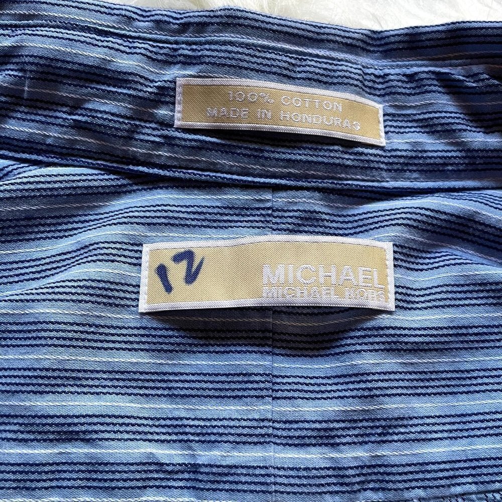 Michael Kors Men's Button Down Long Sleeve SZ M - Picture 4 of 6